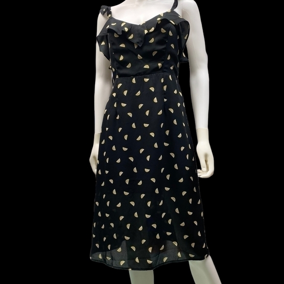 𝅺Forever 21 sleeveless cut Out back ruffled straps midi dress - Picture 6 of 6